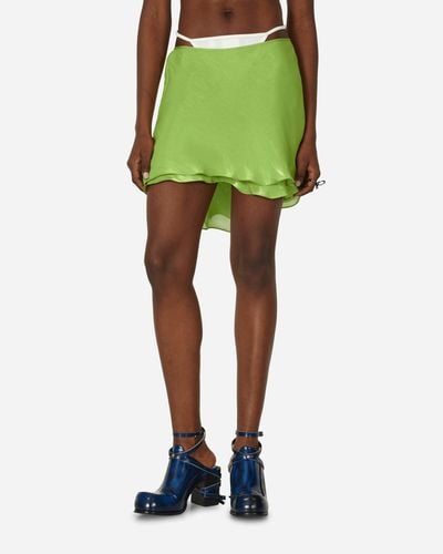 Priscavera Layered Mini Skirt Apple - Green