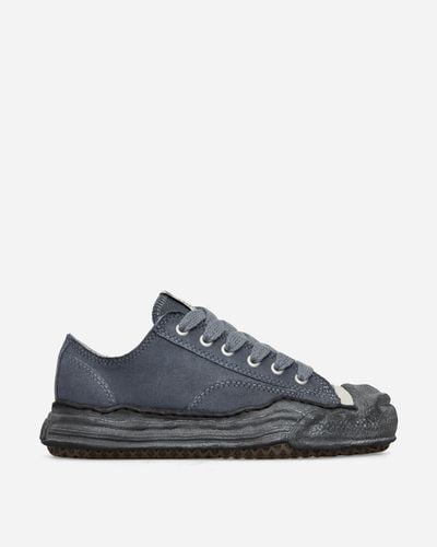 Maison Mihara Yasuhiro Hank Og Sole Over-dyed Canvas Low Trainers - Blue