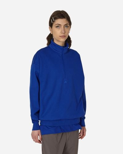adidas Basketball Half-zip Crewneck Sweatshirts Lucid - Blue