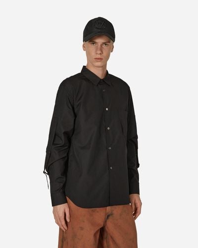 Comme des Garçons Buckle Detail Longsleeve Shirt - Black