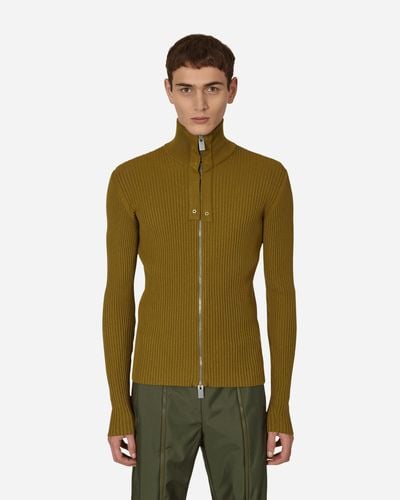 1017 ALYX 9SM Small Rib Zip-up Sweater - Green