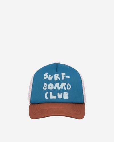 Stockholm Surfboard Club Logo Trucker Cap / Brown - Blue