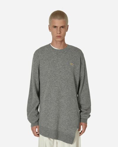 Comme des Garçons Lacoste Asymmetric Sweater - Gray