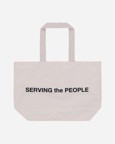 Serving The People Logo Tote Bag - White
