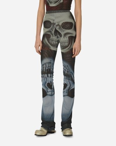 OTTOLINGER Mesh Trousers Skull Print - Black