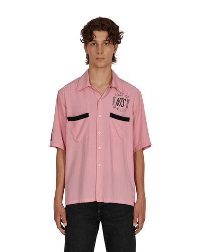 Aries Nts Bowling Hawaiian Shirt - Pink
