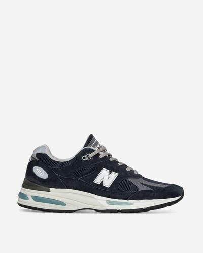 New Balance Made In Uk 991v2 Sneakers Dark Navy / Smoked Pearl / Silver - Blue