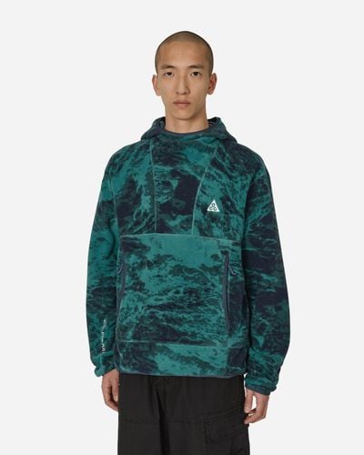 Nike Acg Wolf Tree All-Over Print Pullover Bicoastal / Thunder - Green