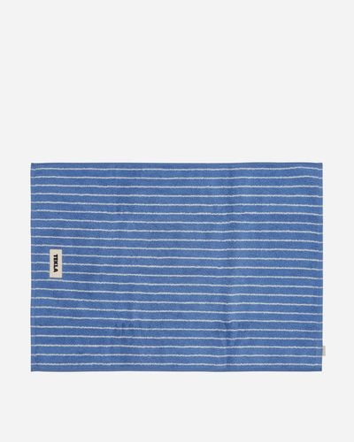 Tekla Striped Bath Mat Clear Stripes - Blue