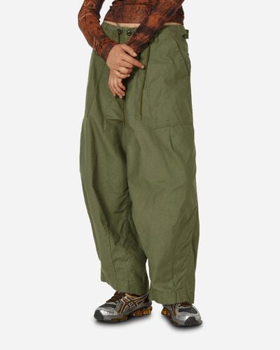 Needles H.d. Trousers Fatigue Olive - Green