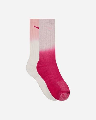 Nike Everyday Plus Cushioned Crew Socks Pink / Cream