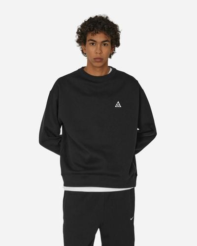 Nike Acg Therma-Fit Fleece Crewneck Sweatshirt - Black