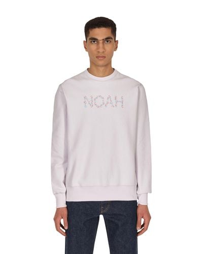 Noah Tulip Lightweight Crewneck Sweatshirt - White