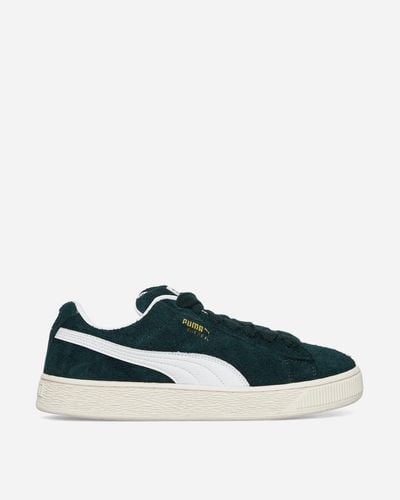 PUMA Suede Xl Hairy Trainers Ponderosa Pine / Frosted Ivory - Blue