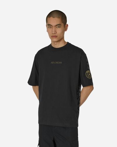Nike Paris Saint-germain Wordmark Heritage 85 T-shirt Black / Cargo Khaki
