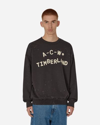 Timberland A-cold-wall* Back Tree Print Crewneck Sweatshirt Dark - Black