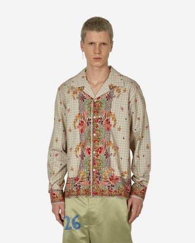 Bode Gladiolus Longsleeve Shirt Ecru - Multicolour