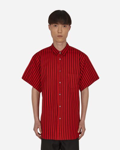 Comme des Garçons Stripe Shortsleeve Shirt Red