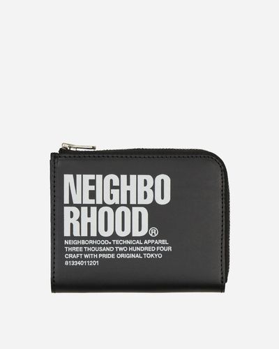 Neighborhood Id L-shaped Fastener Wallet - Black