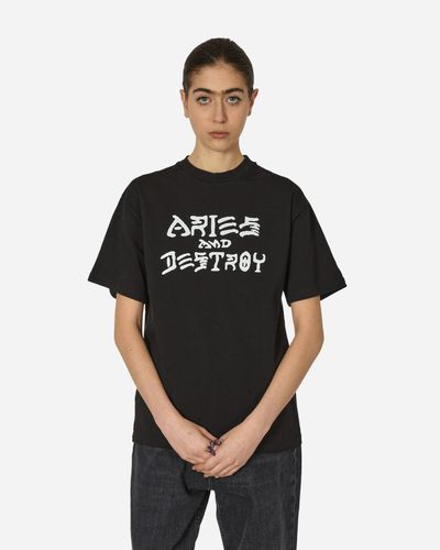 Aries Vintage And Destroy T-shirt - Black