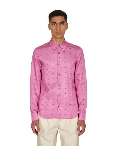 Dries Van Noten Chaine Long Sleeve Shirt - Pink