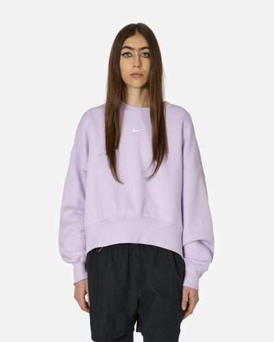 Nike Phoenix Fleece Crewneck Sweatshirt Violet Mist - Purple