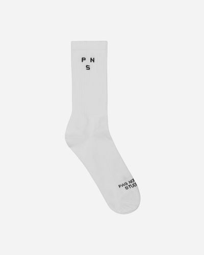 Pas Normal Studios Off-race Ribbed Socks - White