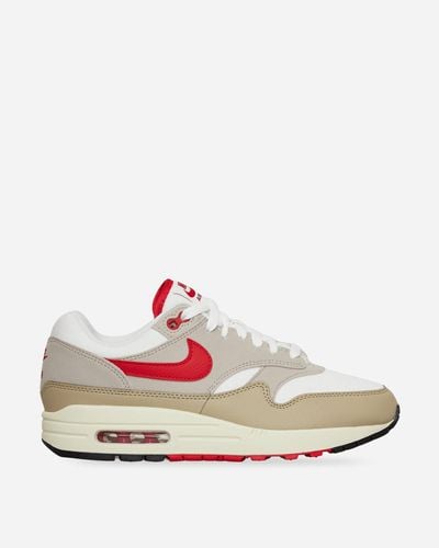 Nike Air Max 1 Trainers White / Grey / University Red