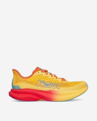 Hoka One One Mach 6 Sneakers Poppy / Squash - Yellow
