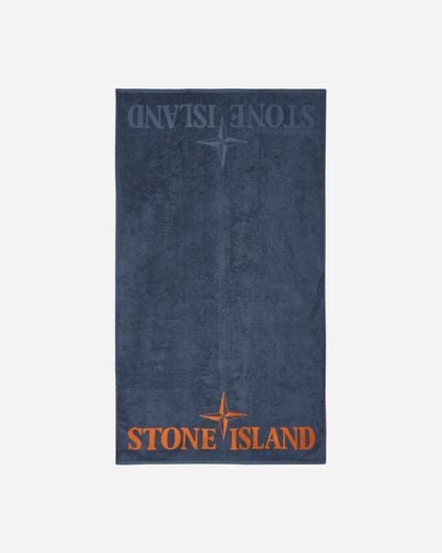 Stone Island Beach Towel Dark - Blue