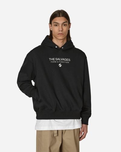The Salvages Hypnotic Snap Hooded Sweatshirt - Black