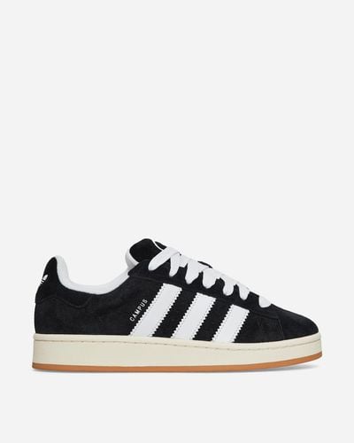 adidas Campus Brand-stripe Suede Low-top Trainers - Black