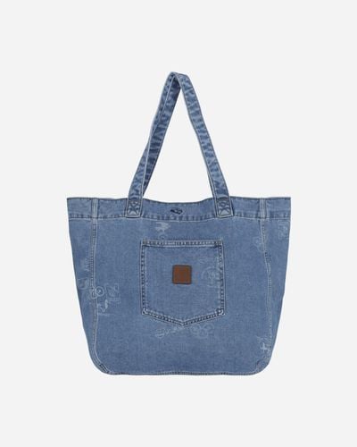 Carhartt Stamp Tote Bag Bleached - Blue