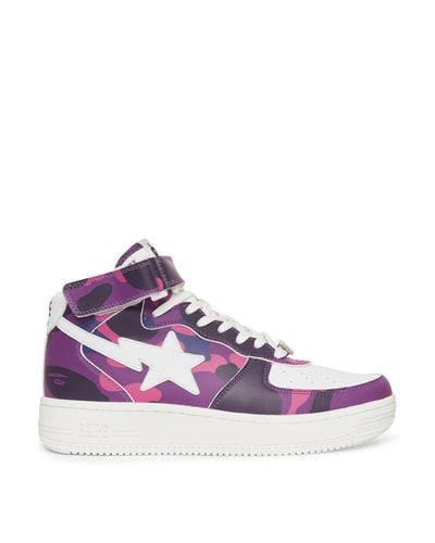 purple bape sneakers