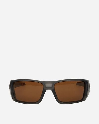 Oakley Heliostat Sunglasses Matte Black / Prizm Bronze - Grey