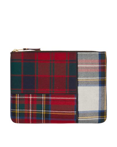 Comme des Garçons Tartan Patchwork Wallet - Red