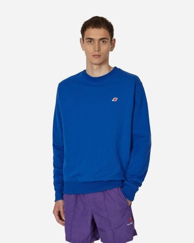 New Balance Made In Usa Core Crewneck Sweatshirt Royal Blue