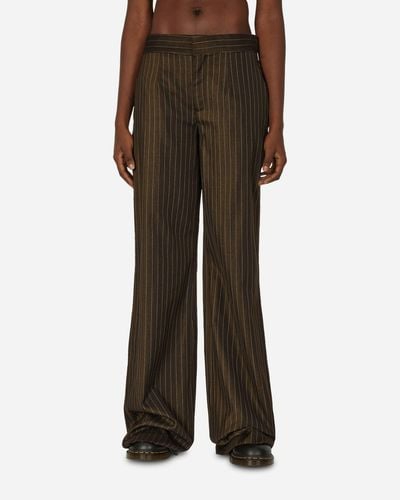 Jean Paul Gaultier Thong Suit Trousers / Ecru - Brown