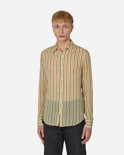Dries Van Noten Striped Sheer Shirt - Natural