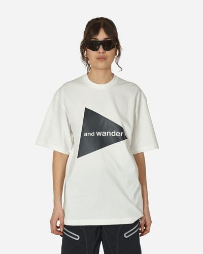 and wander Big Logo T-shirt - White