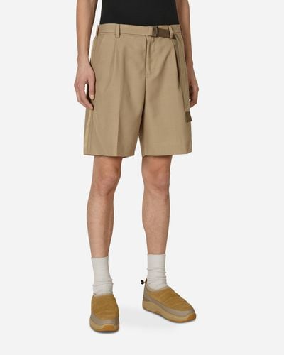Sacai Suiting Shorts - Natural