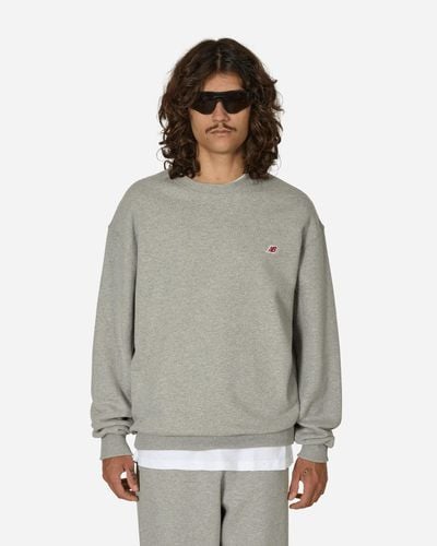 New Balance Made In Usa Core Crewneck Sweatshirt Athletic - Gray