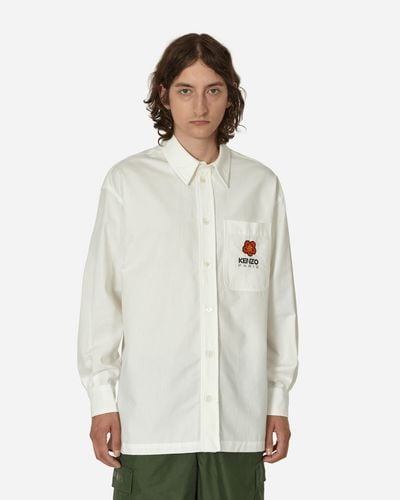 KENZO Boke Flower Crest Oversized Shirt - White