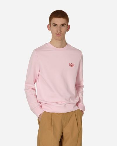 A.P.C. Rider Crewneck Sweatshirt Rose - Pink
