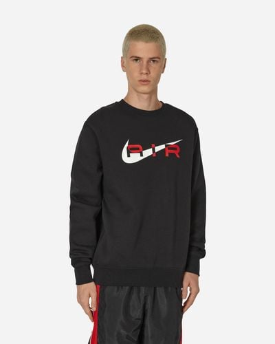 Nike Air Fleece Crewneck Sweatshirt Black / University Red