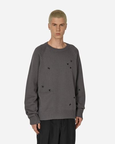 Undercover Embroidered Crewneck Sweater - Gray