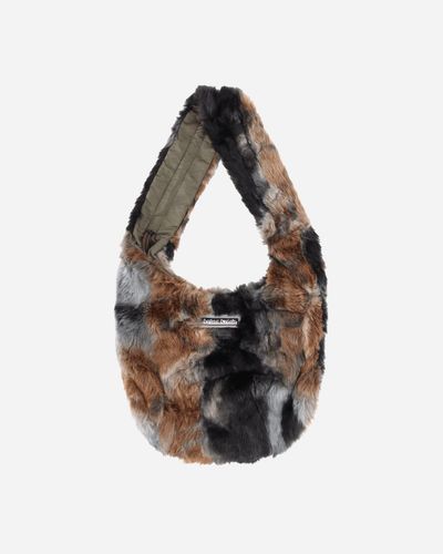 Aries Fur / Nylon Reversible Cave Bag - White