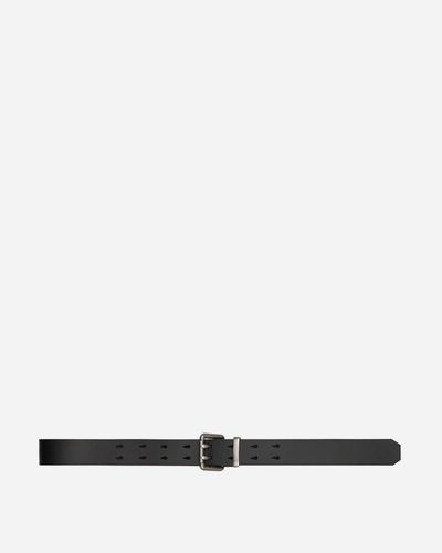 UNAFFECTED Double Pin Leather Belt - White