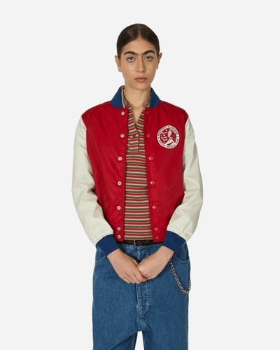 Hysteric Glamour Born To Raise Hell Stadium Jacket - Red