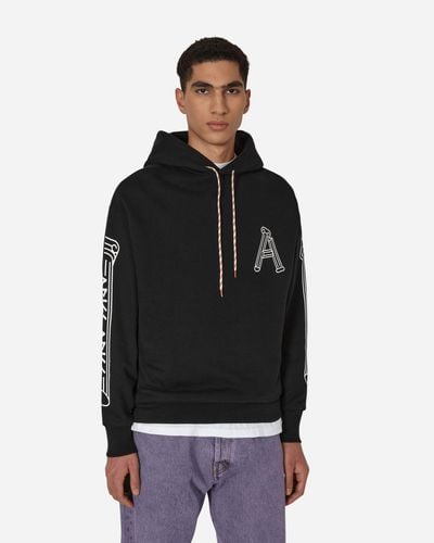 Aries Column Hooded Sweatshirt - Black